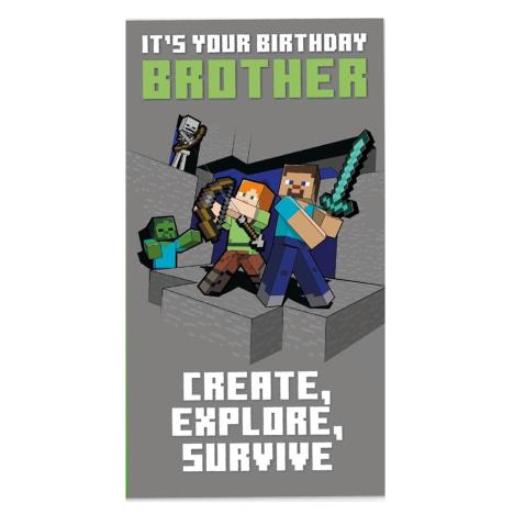 Brother Minecraft Birthday Card £2.10